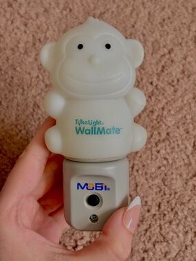 Mobi Tyke Lite WallMate Monkey Cool LED Wall Plug In Nursery Childrens Bedroom